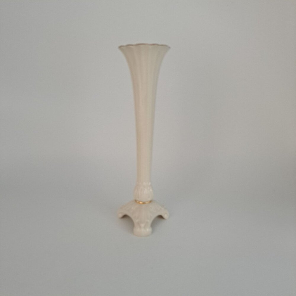 Lenox Cream Gold Porcelain Bud Vase